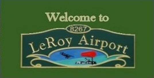 Welcome to LeRoy Airport Sign